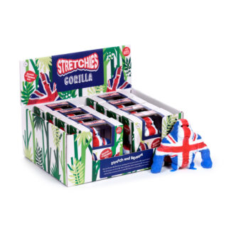 Stretchy Stress/Fidget Toy - Union Jack Gorilla 9.5cm